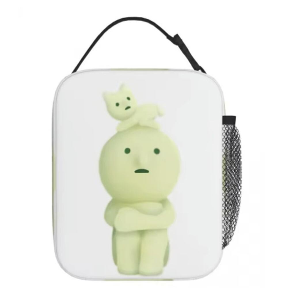 Smiski Inspired Man/Cat Insulated Lunch Bag/Bento Box, Work or School -New